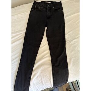 Levi's 721 High Rise‎ Skinny Black Jeans Women's Size 26